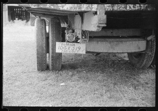 Rear end of a truck carrying thirty-five migrants from Belcross, North Carolina to Onley, Virginia