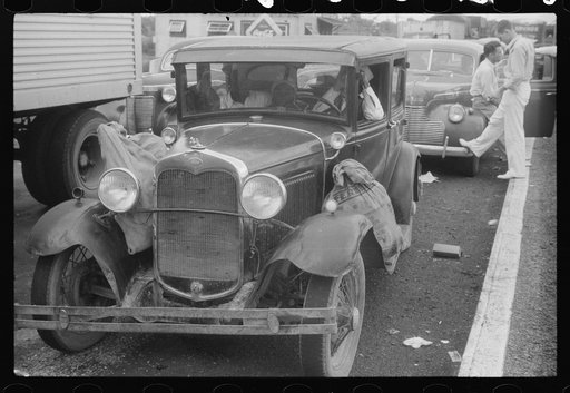 Florida migratory agricultural workers at the Norfolk-Cape Charles Ferry.  They are on their way to New Jersey