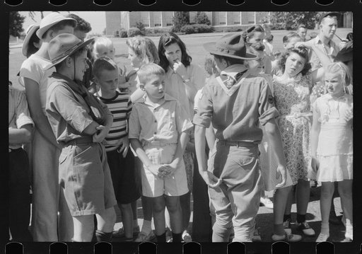 Spectators at soapbox auto race during July 4th celebration at Salisbury, Maryland