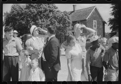 Spectators at soapbox auto race during July 4th celebration at Salisbury, Maryland