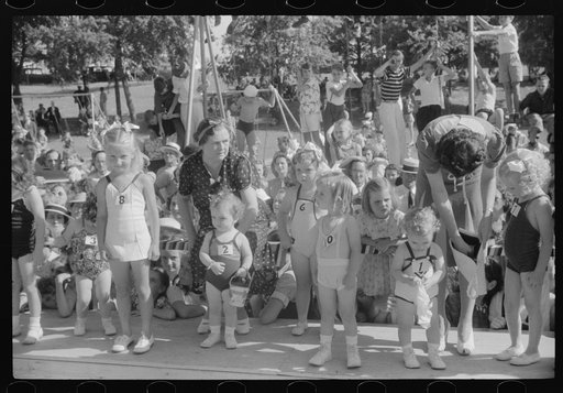 Entries in beauty contest during July 4th celebration at Salisbury, Maryland