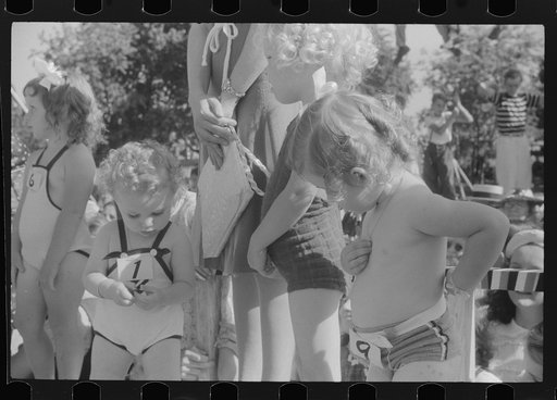 Entries in beauty contest during July 4th celebration at Salisbury, Maryland