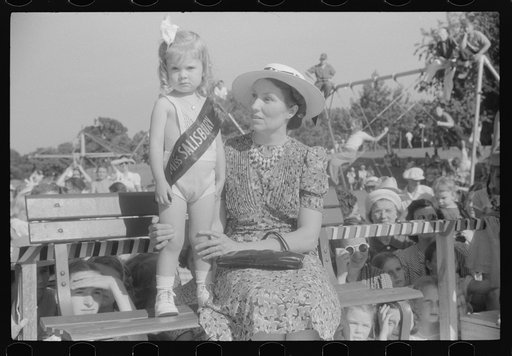 Winner of childrens' division in beauty contest during July 4th celebration at Salisbury, Maryland
