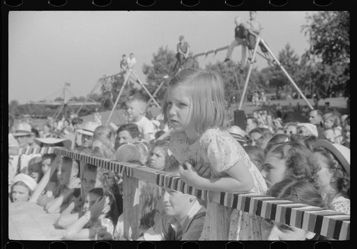 Untitled photo, possibly related to: Winner of childrens' division in beauty contest during July 4th celebration at Salisbury, Maryland