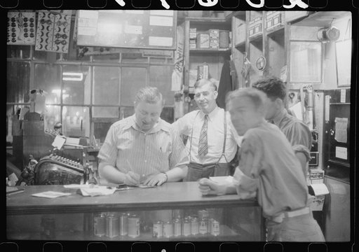 Untitled photo, possibly related to: Inside a truck service station on U.S. 1 (New York Avenue), Washington, D.C.