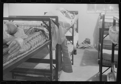Free sleeping quarters for truck drivers at a truck service station on U.S. 1 (New York Avenue) in Washington, D.C.