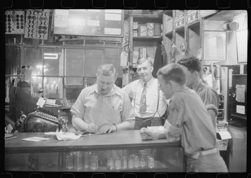 Inside a truck service station on U.S. 1 (New York Avenue), Washington, D.C.