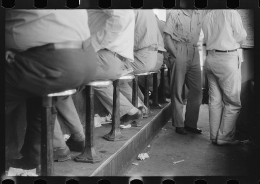 Untitled photo, possibly related to: In the cafe at a truck drivers' service station on U.S. 1 (New York Avenue), Washington, D.C.