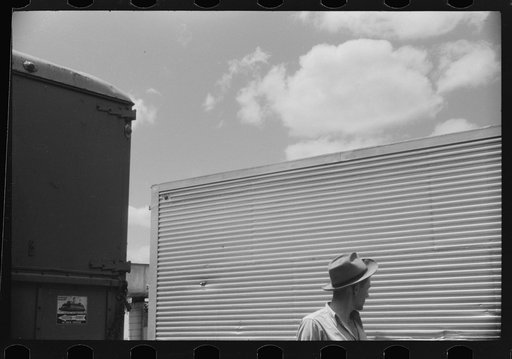 Untitled photo, possibly related to: Truck driver at a truck service station on U.S. 1 (New York Avenue),  Washington, D.C.