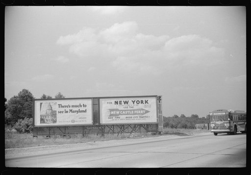 Billboards along U.S. 1 near Laurel, Maryland