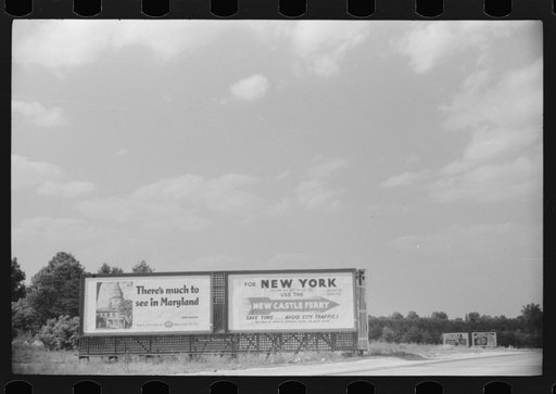 Untitled photo, possibly related to: Billboards along U.S. 1 near Laurel, Maryland