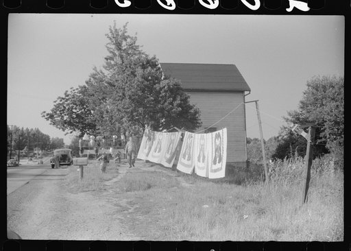 Blankets for sale at a novelty shop along U.S. 1, a few miles north of Washington, D.C.