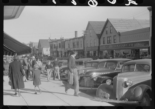 Saturday afternoon on main street in Caribou, Maine