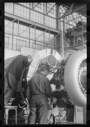 At the assembly line in the Vought-Sikorsky Aircraft Corporation, Stratford, Connecticut