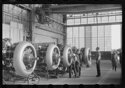 Near the end of the assembly line at the Vought-Sikorsky Aircraft Corporation, Stratford, Connecticut