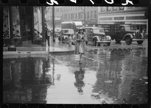 Untitled photo, possibly related to: Main street intersection in Norwich, Connecticut on a rainy day