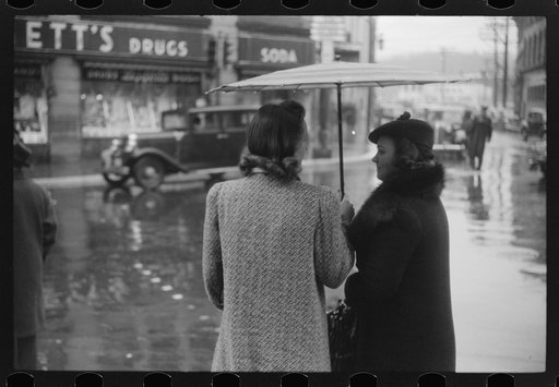Untitled photo, possibly related to: Main street intersection in Norwich, Connecticut on a rainy day