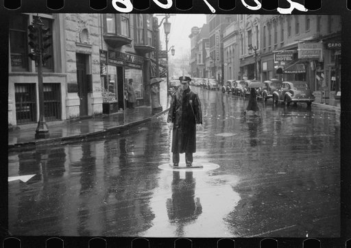 Untitled photo, possibly related to: Street scene on a rainy day in Norwich, Connecticut