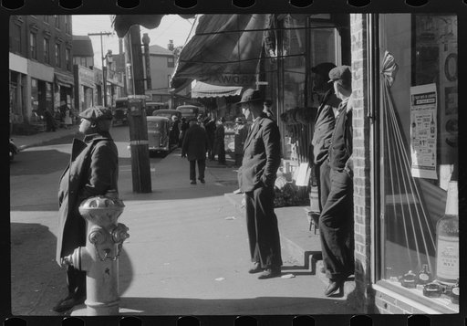 Street scene on West Main Street, Norwich, Connecticut
