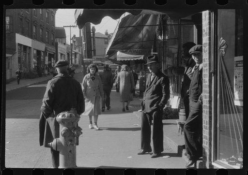 Untitled photo, possibly related to: Street scene on West Main Street, Norwich, Connecticut