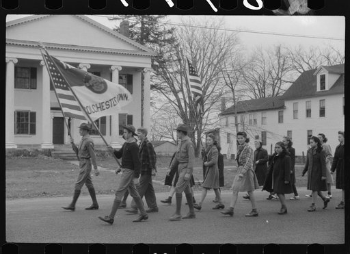 Armistice Day parade in Colchester, Connecticut