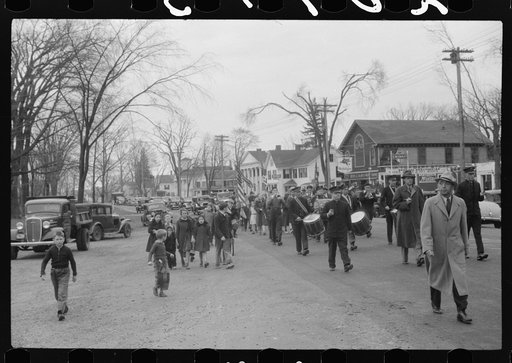 Armistice Day parade in Colchester, Connecticut