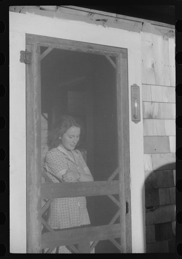 Mrs. Willcox. Her home was damaged by the hurricane. Ledyard, Connecticut