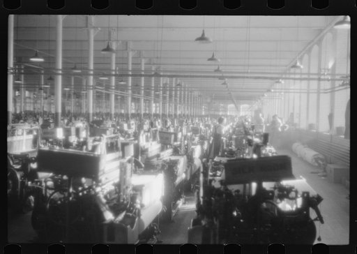 Untitled photo, possibly related to: In the Penomah Mills, Inc., marking rayon and cotton goods. Taftville, Connecticut