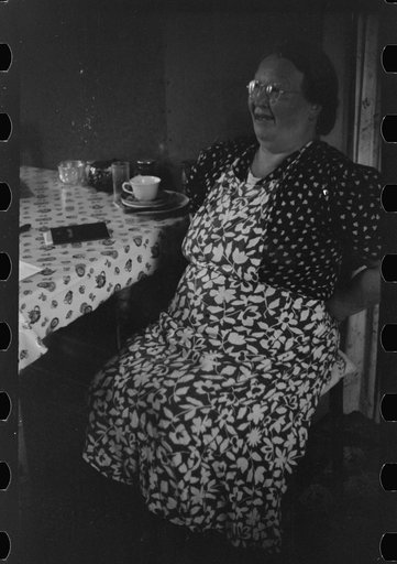 Untitled photo, possibly related to: Mrs. Simon Kertulla [i.e. Mary Kerttula], working at her old fashioned loom. Finnish poultry farmer. Foster, Rhode Island