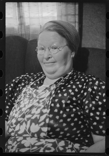 Untitled photo, possibly related to: Mrs. Simon Kertulla [i.e. Mary Kerttula], working at her old fashioned loom. Finnish poultry farmer. Foster, Rhode Island