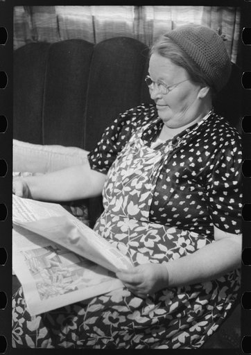 Untitled photo, possibly related to: Foster, Rhode Island. Mrs. Simon Kertulla [i.e. Mary Kerttula], wife of a Finnish poultry farmer, working at her old-fashioned loom