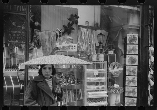 Waiting for a bus on a rainy day in Providence, Rhode Island