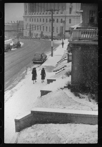 Snow in downtown Providence, Rhode Island
