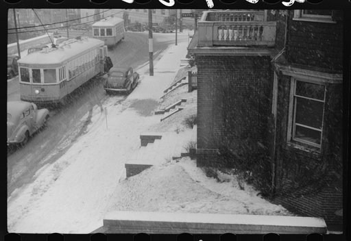 Snow in downtown Providence, Rhode Island