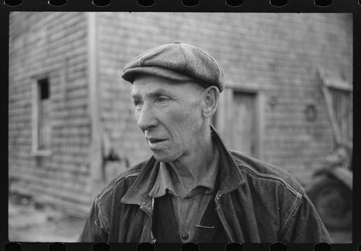 Untitled photo, possibly related to: Mr. Joseph Oulette, French-Canadian FSA (Farm Security Administration) client.  Tiverton, Rhode Island