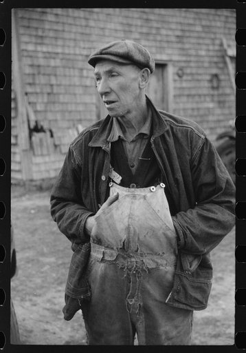 Untitled photo, possibly related to: Mr. Joseph Oulette, French-Canadian FSA (Farm Security Administration) client.  Tiverton, Rhode Island