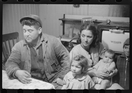 Untitled photo, possibly related to: Wife and children of Dennis Decosta, Portuguese FSA (Farm Security Administration) client, owns twelve cows on a small farm in Little Compton, Rhode Island