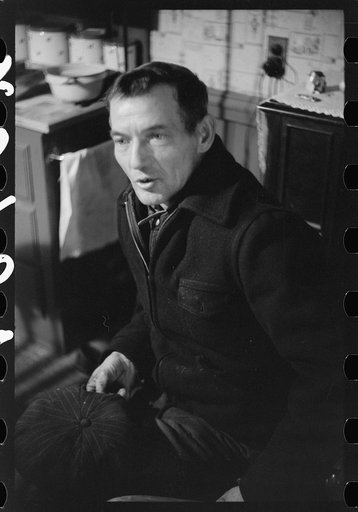 Untitled photo, possibly related to: Mr. Carpentier, French-Canadian FSA (Farm Security Administration) client. He works at a mill in Woonsocket and runs an eleven-acre farm with one cow and one pig. Slatersville, Rhode Island
