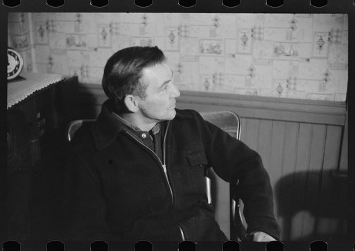 Untitled photo, possibly related to: Mr. Carpentier, French-Canadian FSA (Farm Security Administration) client. He works at a mill in Woonsocket and runs an eleven-acre farm with one cow and one pig. Slatersville, Rhode Island