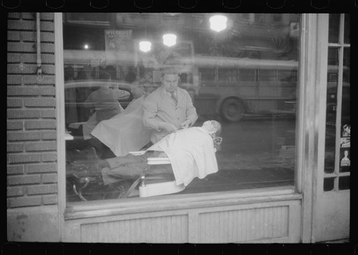 A barber shop in Aliquippa, Pennsylvania