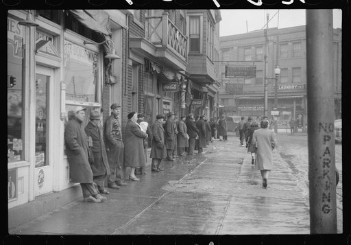 Waiting for buses in Aliquippa, Pennsylvania