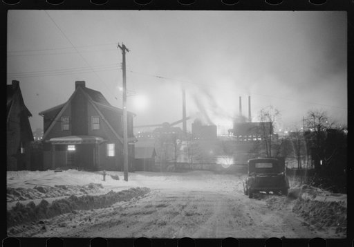Untitled photo, possibly related to: The Aliquippa plant of the Jones and Laughlin Company seen from across the Ohio River in Baden, Pennsylvania