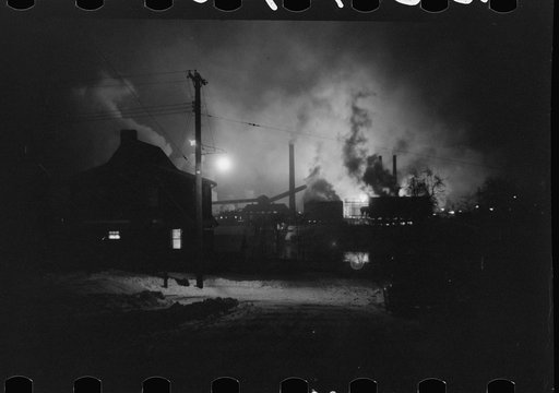 Untitled photo, possibly related to: The Aliquippa plant of the Jones and Laughlin Company seen from across the Ohio River in Baden, Pennsylvania