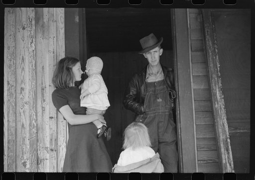 Relatives of the aged Harvey sisters who have come to help them move out of their home in the Camp Croft area. Near Whitestone, South Carolina