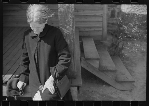 Untitled photo, possibly related to: Mrs. Harvey who lost her husband in the last war is having to move out of her home in the Camp Croft area. She had been living there with a sister and a young nephew. Near Whitestone, South Carolina