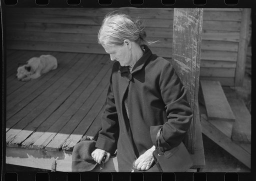 Mrs. Harvey who lost her husband in the last war is having to move out of her home in the Camp Croft area. She had been living there with a sister and a young nephew. Near Whitestone, South Carolina