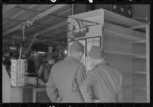 Souvenirs for sale at a new novelty goods store just outside Camp Stewart, near Hinesville, Georgia
