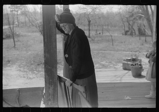 Mrs. Harvey. One of the many people who are moving out of the Camp Croft area to make room for the expansion of the camp. Near Whitestone, South Carolina