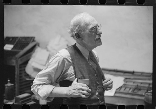 Mr. McCutchins, editor of the News and Banner, office, Franklin, Heard County, Georgia