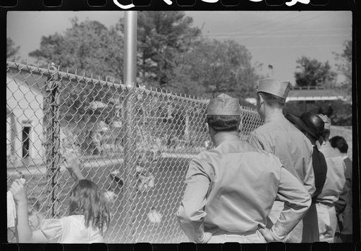 Untitled photo, possibly related to: Soldiers from Fort Benning having a "coke" at Idle Hour Park near Phenix City, Alabama
